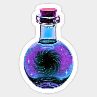 Black hole galaxy potion decanter bottle Sticker